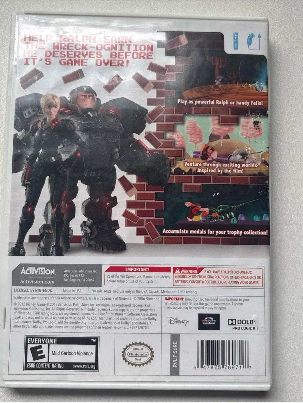 Disney Wreck-It Ralph‎ for Wii - White Case